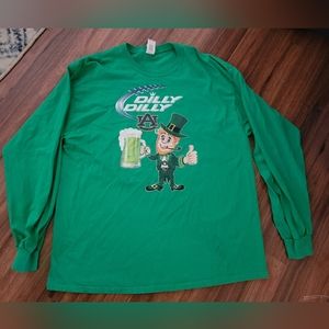 Bud Light Dilly Dilly Auburn Leprechaun Long Sleeve TShirt - Size XL